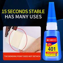 1/2pcs Super Glue, Strong 401 Adhesive, All-Purpose Fast Drying Glue For Plastic, Metal, Ceramic, Glass, Acrylic, Wood, Handcraft, High Temperature Resistant, Shoe Repair, Multi-Functional - Multicolor - View 8