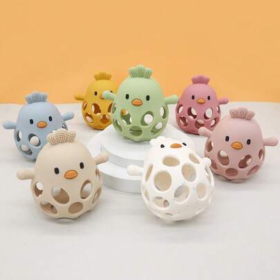 1pc Silicone Hollow Chicken Baby Teething Toy