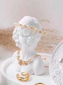 Girl Resin Sculpture Desktop Orenment Creative Crafts Gift Beautiful Girl Character Statue Home Decor - Multicolor - View 11