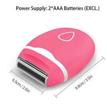 1件電動刮鬍刀－女性便攜式除毛器，適用於腋下、私密部位、全身除毛，家用，亦可用於面部除毛，不含電池，男士禮物，聖誕禮物，女士禮物 - 玫紅色 - 查看 3