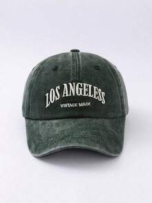 1 pieza Gorra de béisbol personalizada para mujer con bordado retro de letra desgastada, accesorio de protección solar para exteriores - Multicolor - Ver 9