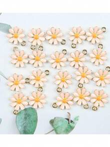 10pcs/20pcs Multi-Color Flower Jewelry Accessories, Mini Cute DIY Alloy Daisy Pendant Charms, Suitable For Earrings, Necklaces, Keychains And Various Jewelry DIY
