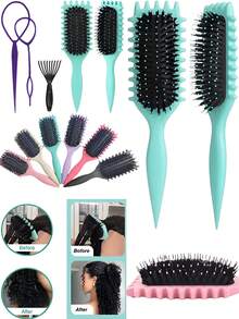 卷发刷，卷发定型刷，用于梳理和塑造男士和女士的卷发，以减少拉扯，梳子清洁爪发刷清洁爪耙式设计刷子清洁器梳子清洁刷拆卸器迷你美发仪器