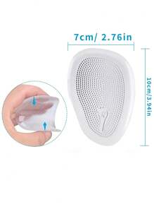 1 Paio di sottopiedi in silicone lavabili per donna, con mezza palma, antiscivolo, ammortizzanti e traspiranti, indispensabili per tacchi alti estivi delle donne, alleviano il dolore e riducono la taglia delle scarpe