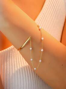 1pc Elegant Tassel Charm Bracelet, Chic Accessory For Fashionable Women, Suitable For Party And Daily Wear