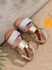 2025 New Children's Sandals, Bohemian Style, Bright Leather Sandals, Fashion Bright Diamond Sandals, Beach Sandals, Sandals, Glitter Upper, Sequined Sandals