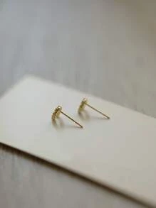 1 Pair Sparkling Horse Hoof U-Shape Stud Earrings, Fashionable, Luxurious, Elegant, Niche Design, Exquisite Earrings Suitable For Daily Wear, Gatherings, Parties