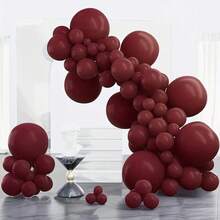 10/30/50/100pcs Burgundy Latex Balloons, 10 Inch Round Party Decorations, Suitable For Bridal Shower, Gender Reveal, Birthday, Party, Wedding, Anniversary, Graduation, Sunflower Themed Celebrations, Elegant Party Decor, Smooth Balloon Decorations - Burgundy - View 6
