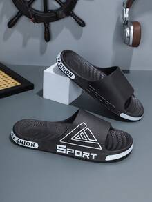 Men's Slippers, Fashionable And Durable For Outdoor/Indoor Wear, Strong Grip Soft Thick Sole Summer Sandals - Black - View 5