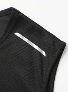 4pcs Pack Men's Quick Dry Fitness Tank Tops, Multicolor Assorted, With Reflective Strips For Outdoor Sports & Night Running Safety