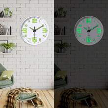 1pc Glow In The Dark Wall Clock, Creative Design Silent Wall Clock, Decor For Living Room, Bedroom, Kitchen, Office, Easter Spring, Gift For Friends, 8 Inch, 10 Inch, 12 Inch (Batteries Not Included) (Requires Sufficient Light Absorption To Glow) - Luminous White - View 3