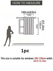 1pc Minimalist Style Pure White Sheer Curtain