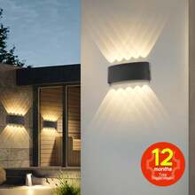 CANMEIJIA 多光源 LED 户外防水壁灯，暖色/中性色/冷色灯光选项，适用于家居装饰，适用于阳台、庭院、街道、花园、门廊、房间、客厅、厨房、卧室、走廊、楼梯间、阁楼、商店、外墙，AC85-265V