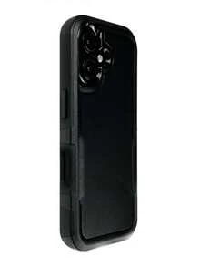 Luxury Dual-Layer Protective Phone Case, Compatible With IPhone 17/16/11/12/13/14/15 Pro Max Plus/16E/17 Air, Hard Plastic Shock-Resistant Frame & Back Cover - Black - View 9