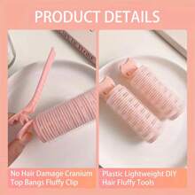 3 pièces Set de friser à prise automatique, friseur à frange à double couche, friseur à prise automatique de salon, style de cheveux bouclés fait maison pour femmes