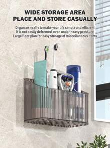 2PCS NO DRILL BATHROOM WALL MOUNTING SHELF - Space-Saving, Easy-To-Install Organiser For Bathrooms And Kitchens, Plastic Storage, Suitable For Toiletries And Cosmetics Back To School
