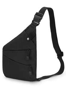 Fanny Pack Sling Chest Bag Waterproof Bag For Outdoor Hiking Camping Black Bag Travel Essentials Holiday Essentials Bag For Men Fanny Pack Bags Men Summer Back To School The Sporty Life Summer Bag Springbreak Vacation Bag Pack Belt Bag Waist Bag School Supplies - Multicolor - View 10