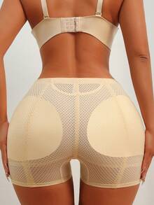 Women's Padded Butt Lift Shaping Panties Tummy Control Shapewear With Fake Ass Valentine's Day Wedding Couple - Apricot - View 6