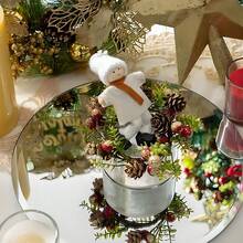 6Pcs 10/20/30cm Acrylic Round Mirrors,Round Table Wall Mirror Trays Circle Mirror Candle Plates For Wedding Centerpieces Table Decor ,Bridal Shower Birthday Engagement Party Table Decor - Transparent - View 3