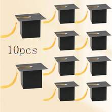 1/6/10pcs European Style New Graduation Cap Gift Box, Ceremony Party Wedding Favor Candy Boxes - Multicolor - View 14