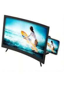 Screen1pcs Magnifier For Cell Phone, 12" Curved Phone Magnifying Screen Upgraded HD 3D Phone Screen Amplifier Phone Stand With Screen Enlarger Compatible With All Smartphones For Movies Videos