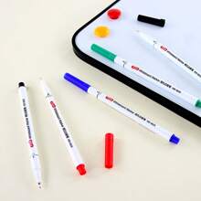 4pcs Erasable Whiteboard Markers, Dry Erase Markers 0.5mm Nib Markers, Colour Markers For Teachers Office School Supplies Back To School