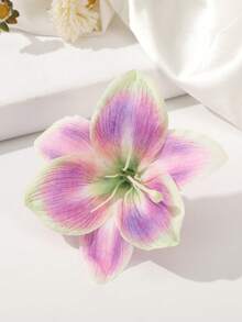 1 pieza Clip para el cabello con flor de lirio, adecuado para accesorios de cabello diarios, de novia y de vacaciones en la playa, accesorios del Día de San Valentín - Multicolor - Ver 12