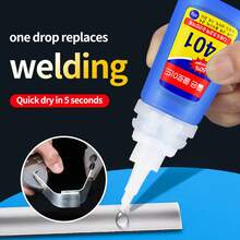 1/2pcs Super Glue, Strong 401 Adhesive, All-Purpose Fast Drying Glue For Plastic, Metal, Ceramic, Glass, Acrylic, Wood, Handcraft, High Temperature Resistant, Shoe Repair, Multi-Functional - Multicolor - View 2