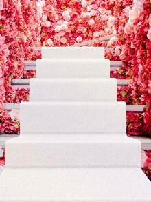 1pc 3 Meters/5m Champagne White Sequin Carpet, Suitable For Wedding, Wedding Decoration, Holiday Birthday Party Ceremony Decoration, Event Stage Background Decoration, Store Opening Entrance Decoration, Holiday Party Decoration, Room Decoration, Home Decor, Outdoor Party Decoration, Background Decoration, Wedding Party Supplies. Long Carpet Can Be Trimmed. - White - View 7