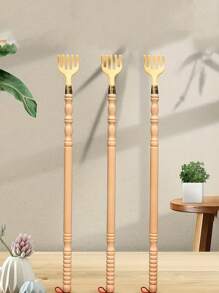 1 件木制背部抓痒器，长柄木制背部抓痒器，背部抓痒装置，传统竹木材质，耐用的身体放松按摩器，缓解瘙痒，送给父母和朋友的完美礼物，适合全家人使用的便携式抓痒器，不含绳子（注：竹制品，自然颜色和纹理随机发货，木纹不同，不属于质量问题） - 彩色 - 查看 6