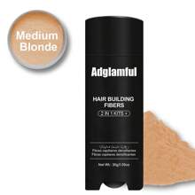 Polvo de fibra capilar Adglamful, 30g - Cobertura instantánea para el cabello ralo y la raya, ideal para hombres