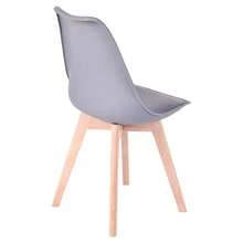 Gifts - Dining Chairs - Synk Basic Chair - White Black-Gray - Pack Of 4 Nordic Dining Chairs Kitchen Chairs With Upholstered Seat And Solid Beech Wood Legs (4CHAIR-001 89.9) - SILLA-4 PACK-gRIS - View 4