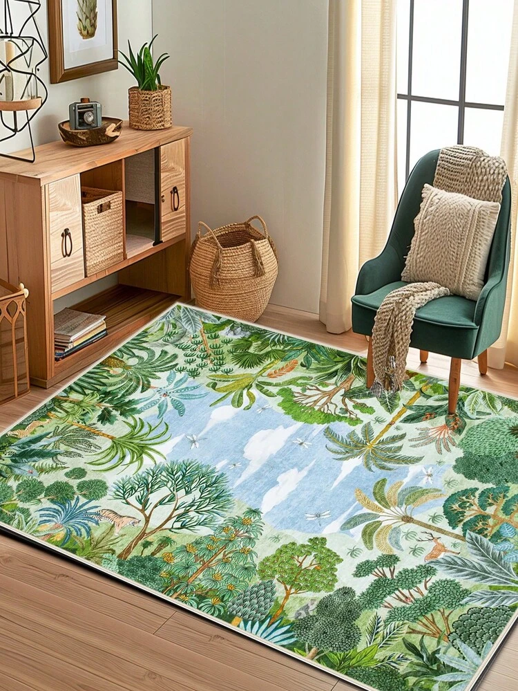the carpet Jungle Kids - Kindertapijt voor de kinderkamer, kindertapijt, 3D-effect, onderhoudsvriendelijk, duurzaam, Giraffe, 120 x 170 cm
