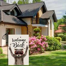 Garden Flag Fun Raccoon Vertical Double-Side Outdoor Decoration Garden Lawn Home Decor 12 X 18 Inches