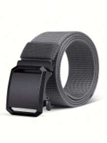 Men's Nylon Ratchet Belt, Fashionable Nylon Fabric Automatic Buckle Belt For Outdoor Casual Jeans, Golf, Suitable For Teenagers, Summer Outdoor Sports Or Vacation Travel, Graduation Gift, Birthday Accessory, Or Daily Wear