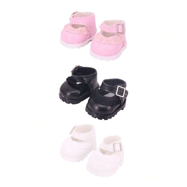 3 piezas de accesorios para zapatos para muñeca de 17 cm, 3 colores (muñeca no incluida)