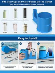 1pc Outdoor Kayaking Waterproof Phone/Drink Holder Mount For Surfboard - Multicolor - View 7