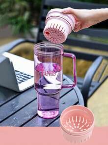 The New Summer Giant Water Cup Features A High Level Of Appearance, Is Simple And Fresh, And Has A Large Capacity. It Is Portable And Comes With A 1PC Tea Water Separator - Multicolor - View 8