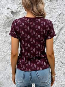 Women T-Shirts - Wine - View 2