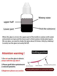 1支12毫升专业超强睫毛胶水 - 0.5-1秒速干，持久45天，专业黑色胶水（12毫升） - Stacy Lash 持久睫毛胶 - 黑色 - 查看 9