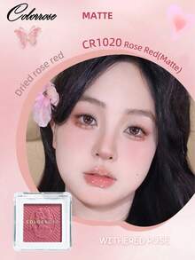COLORROSE Flash Glow Cheeks 粉状腮红，哑光和亮光面部腮红，轻盈、顺滑、可混合、高度着色、荧光笔和眼影合一，面部美容化妆品 - CR1020 - 查看 3