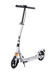 1pc Parallel Kick Scooter With Disc Brake Front & Rear Suspension, Non-Slip Handlebar Material, One-Button Folding Design, Portable For Outdoor, Adult Scooter