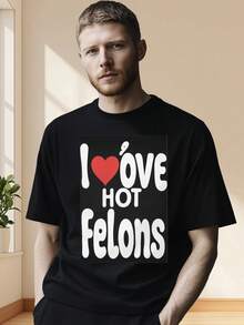 1 camiseta con gráfico creativo | Me encantan los delincuentes calientes imprimir | Diseño creativo único, estilo artístico, unisex, para todas las estaciones, regalo perfecto para seres queridos, amigos y familiares. - Blanco - Ver 4