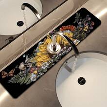 1 件家居装饰、水龙头盖垫、耐用涤纶、防水防滑、适用于厨房和浴室、带吸盘轻松安装、非常适合夏季和日常装饰、礼物、浴室垫 | 水龙头垫 | 耐用水龙头垫、水龙头配件 - 彩色 - 查看 23