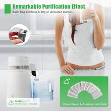 HYYKJ-US 20 Pack Activated Charcoal Distiller Filters Sachets, Replacement Water Filter Cartridges For Water Distiller, Home Distiller Replacement Bags Packs For Home Pure Water Remove Compound - White - View 3