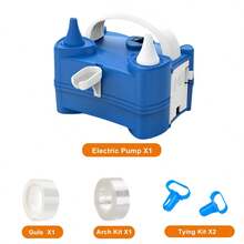 AOYI 1pc, Electric Balloon Pump, Portable Double Nozzle Electric Balloon Blower, Air Pump Balloon Inflator For Halloween Christmas Birthday New Year Wedding Party Decoration,Room Decorations - EU C Type Plug(220-240V) - View 3