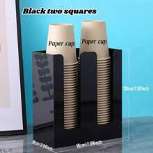 Ein Papierbecher-Halter für den Schreibtisch, Einweg-Becher-Extraktor und Becher-Aufbewahrungsbox. Raumdekoration. Transparent/Schwarz/Verschiedene Spezifikationen. Geeignet für: Wohnzimmer, Küche, Esszimmer, Café, Büro, Feiertage, Familienfeiern usw. Küchendekoration, Schreibtischdekoration. Weihnachtsgeschenke.