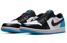 Air Jordan 1 Retro Low OG 'UNC' White Dark-Powder-Blue Black Sneakers Men CZ0790-104 - 彩色 - 查看 3