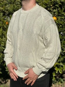 كنزة صوفية كاجوال جديدة بياقة طاقم وأكمام طويلة للرجال، ملابس خريف/شتاء للرجال، ملابس كاجوال رسمية للرجال