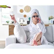 114" L-Shaped Modular Sectional Sofa – 4-Seat Oversized Cloud Couch With Down Feather Fill, Chaise, And Ottoman For Living Room - 白色 - 查看 8